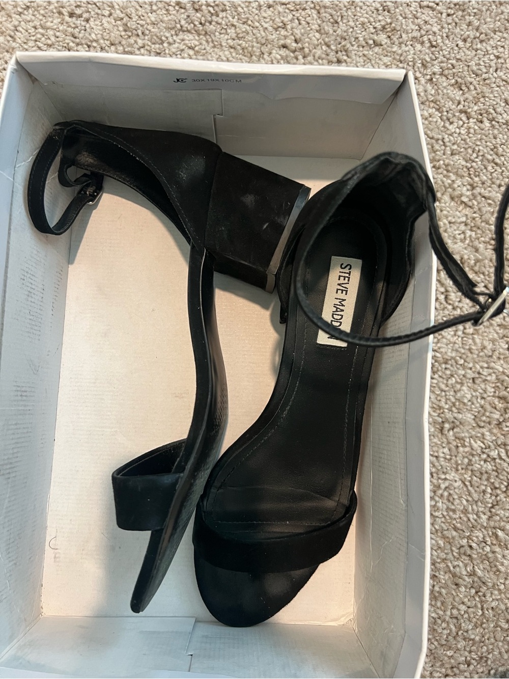 Steve Madden Irenee Women's Black Ankle-Strap Sandals - Picture 3 of 8